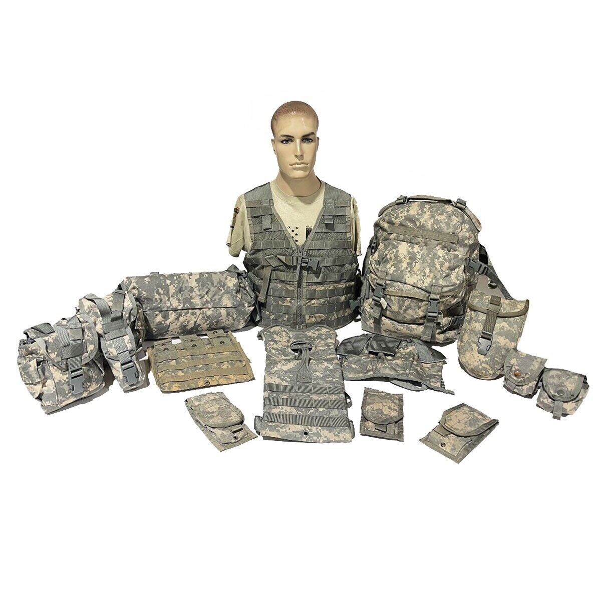 16pc Rifleman Kit MOLLE System ACU Complete Set USGI - Previously Issued