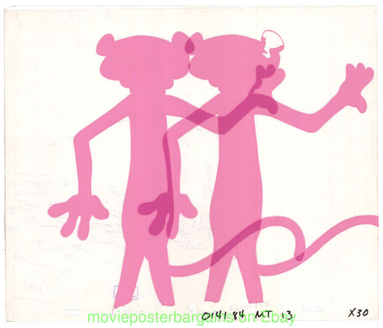 THE PINK PANTHER T.V. Series Original ANIMATION CEL and DRAWING Fine Condition