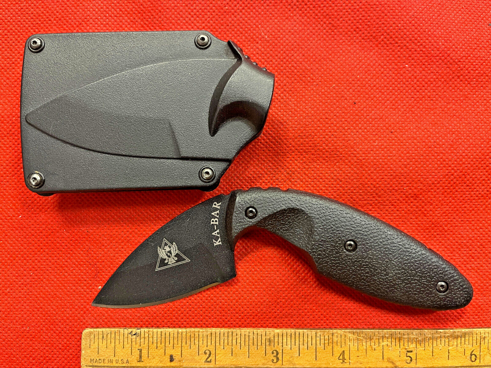 KA-BAR TDI Model 2486 3.5in Knife w/ Sheath Hinderer Design