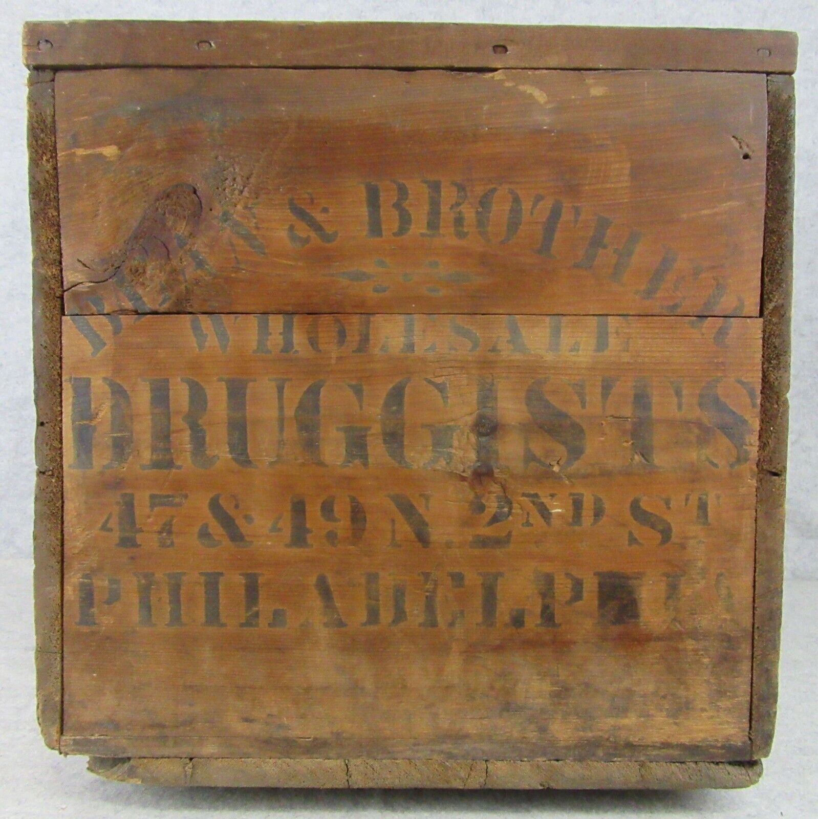 Rare Antique 1870s Indian Queen Perfume Bean Brother Druggist Shipping Box Crate