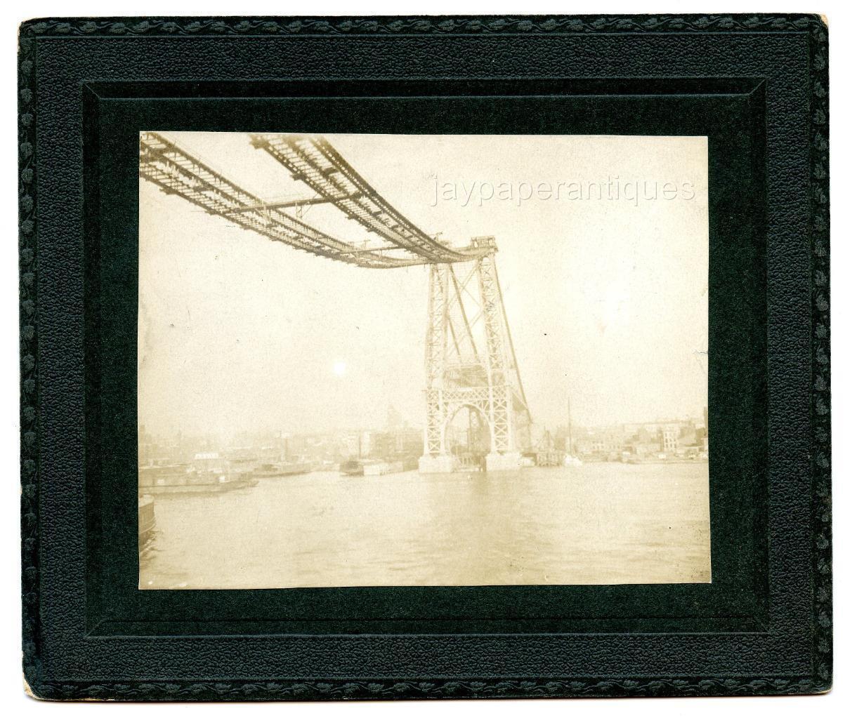 Williamsburg Bridge Construction Brooklyn New York c. 1898 Silver Gelatin Photo