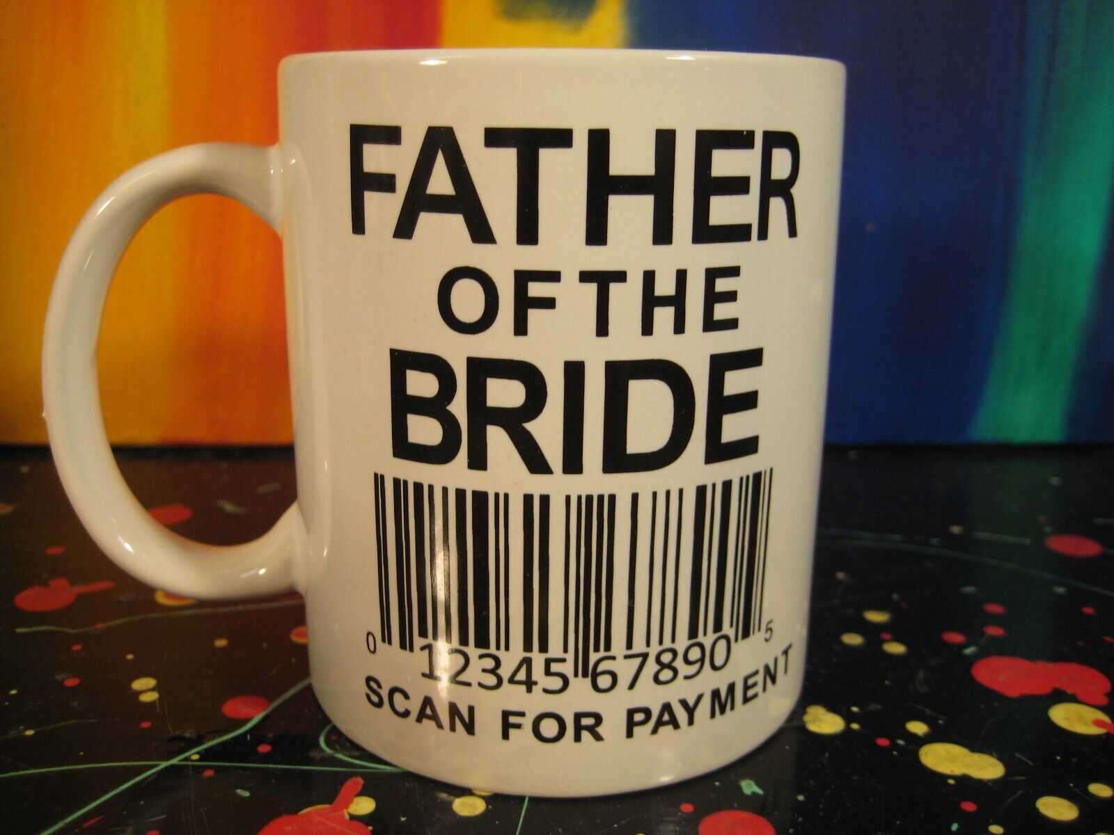 Father of the Bride - Scan for Payment Funny Dad Wedding Thank You Coffee Mug