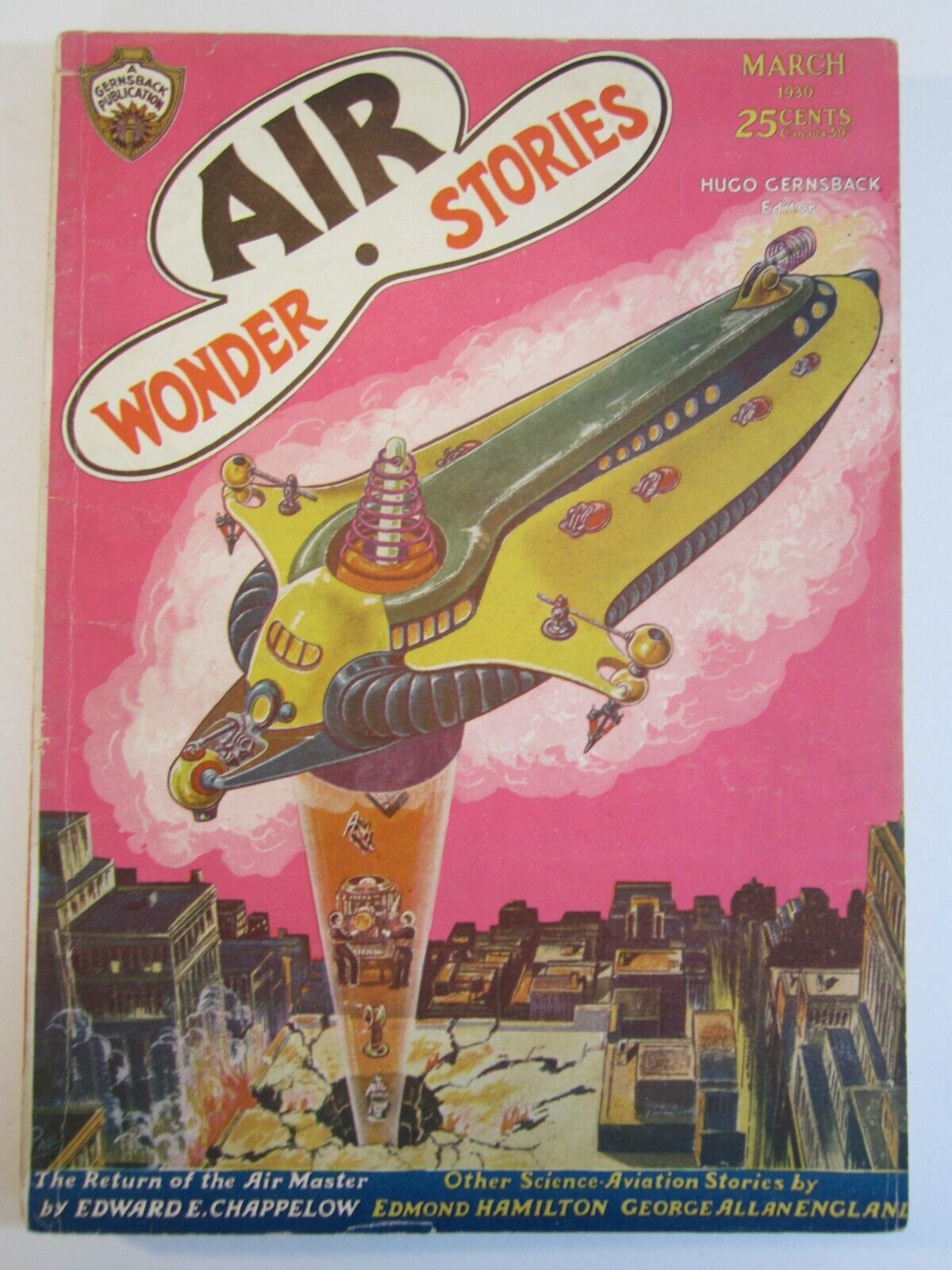 Air Wonder Stories Pulp Vol. 1 #9, Mar. 1930 VG  Frank R. Paul Cover Art