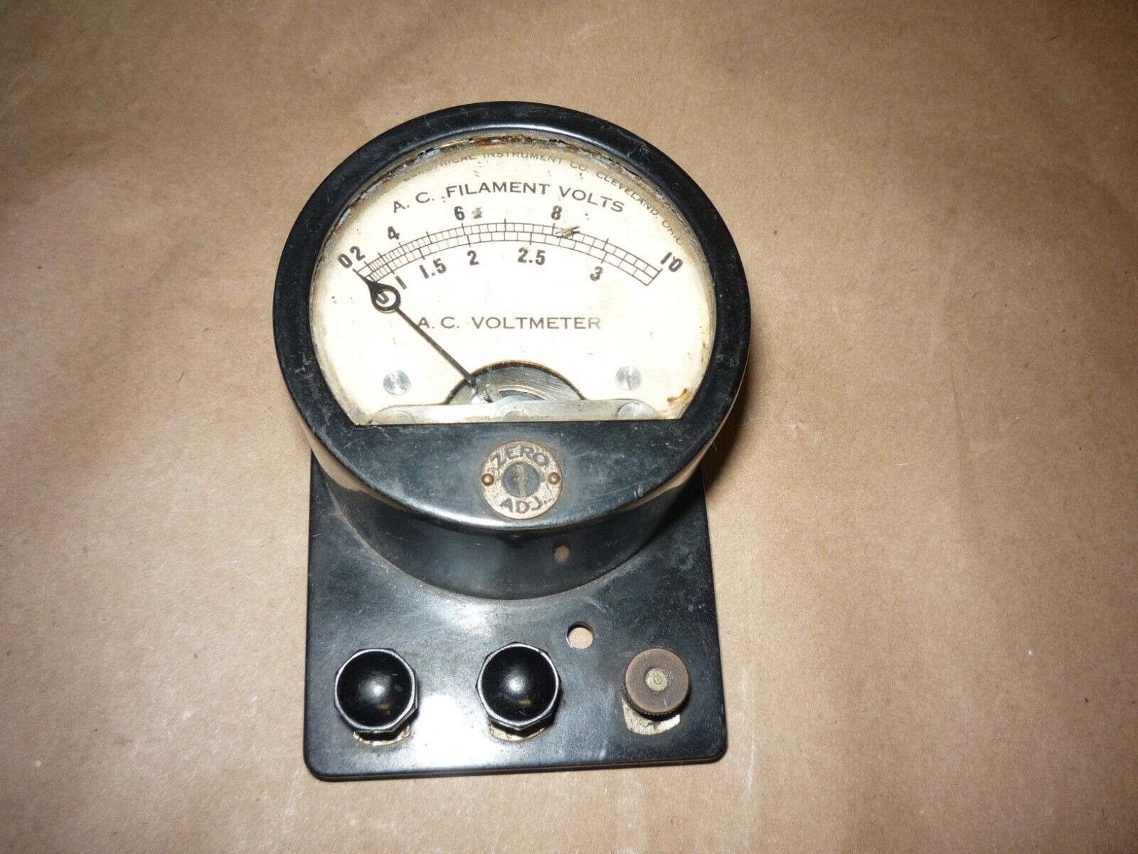 Vintage A.C. Filament Volts Meter - 0-10 Antique  1928 ?