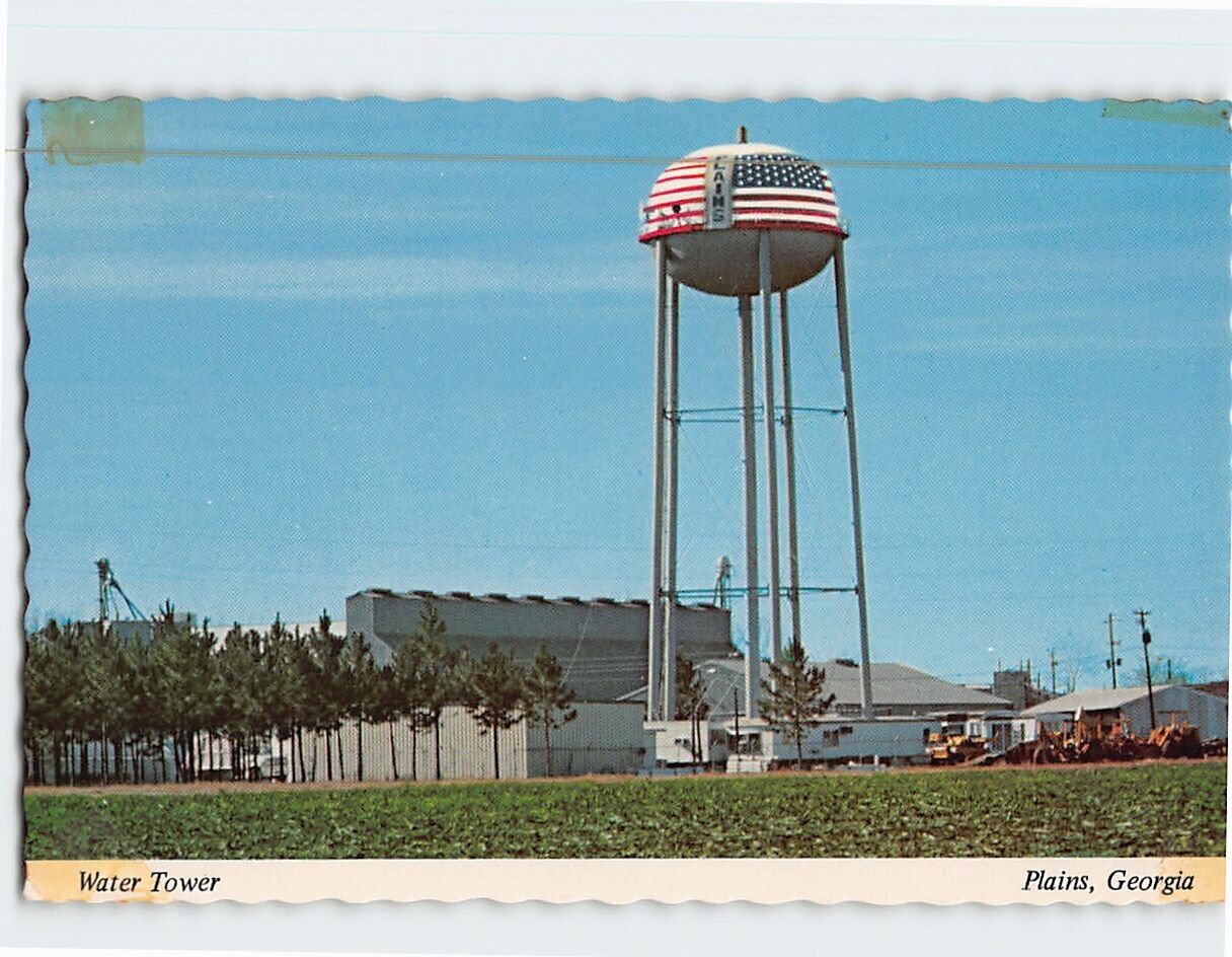 Postcard Water Tower Plains Georgia USA