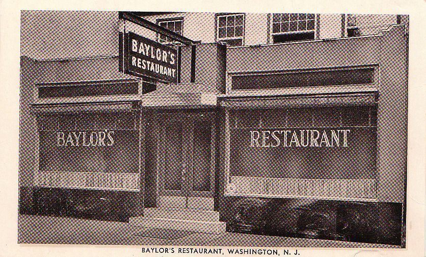  Postcard Baylor\'s Restaurant Washington NJ