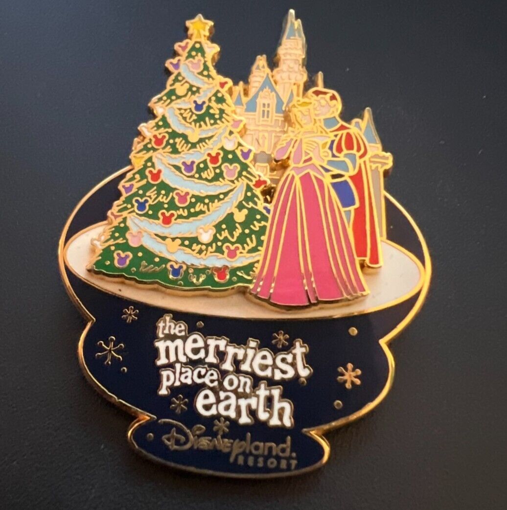 Disney Pin Merriest Place on Earth Sleeping Beauty Christmas Disneyland DLR 