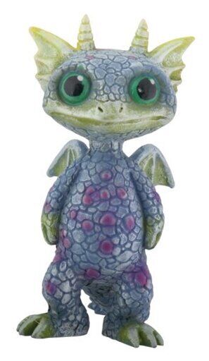 Mythical Green and Blue Baby Dragon Collectible Statue Figurine 
