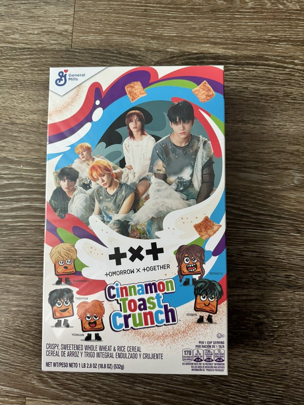 TXT K-POP Cinnamon Toast Crunch Collectable Cereal photo Cards Walmart Exclusive