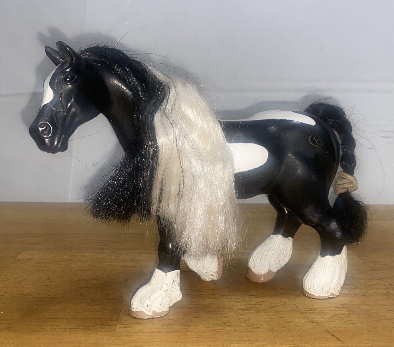 CC Empire Industries Horse Figure Clydesdale Plastic Horse Black Vintage 1996