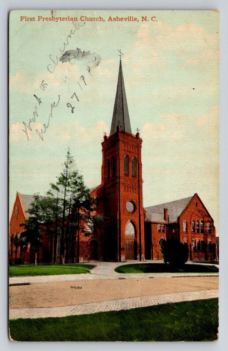 c1910 First Presbyterian Church Asheville North Carolina P525A