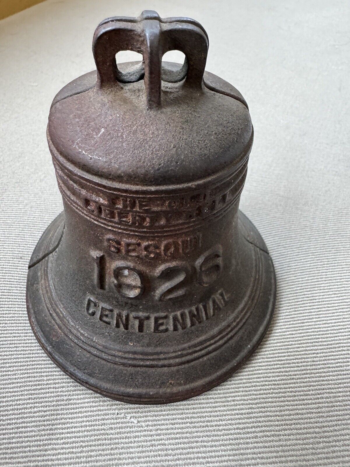 Vintage 1926 Liberty Bell Cast Iron Bank Sesquicentennial Philadelphia Expo