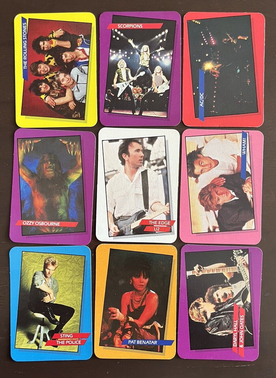1985 AGI Rock Star Concert Lot 54 Cards EDGE U2 Rolling Stones STING Wham AC/DC