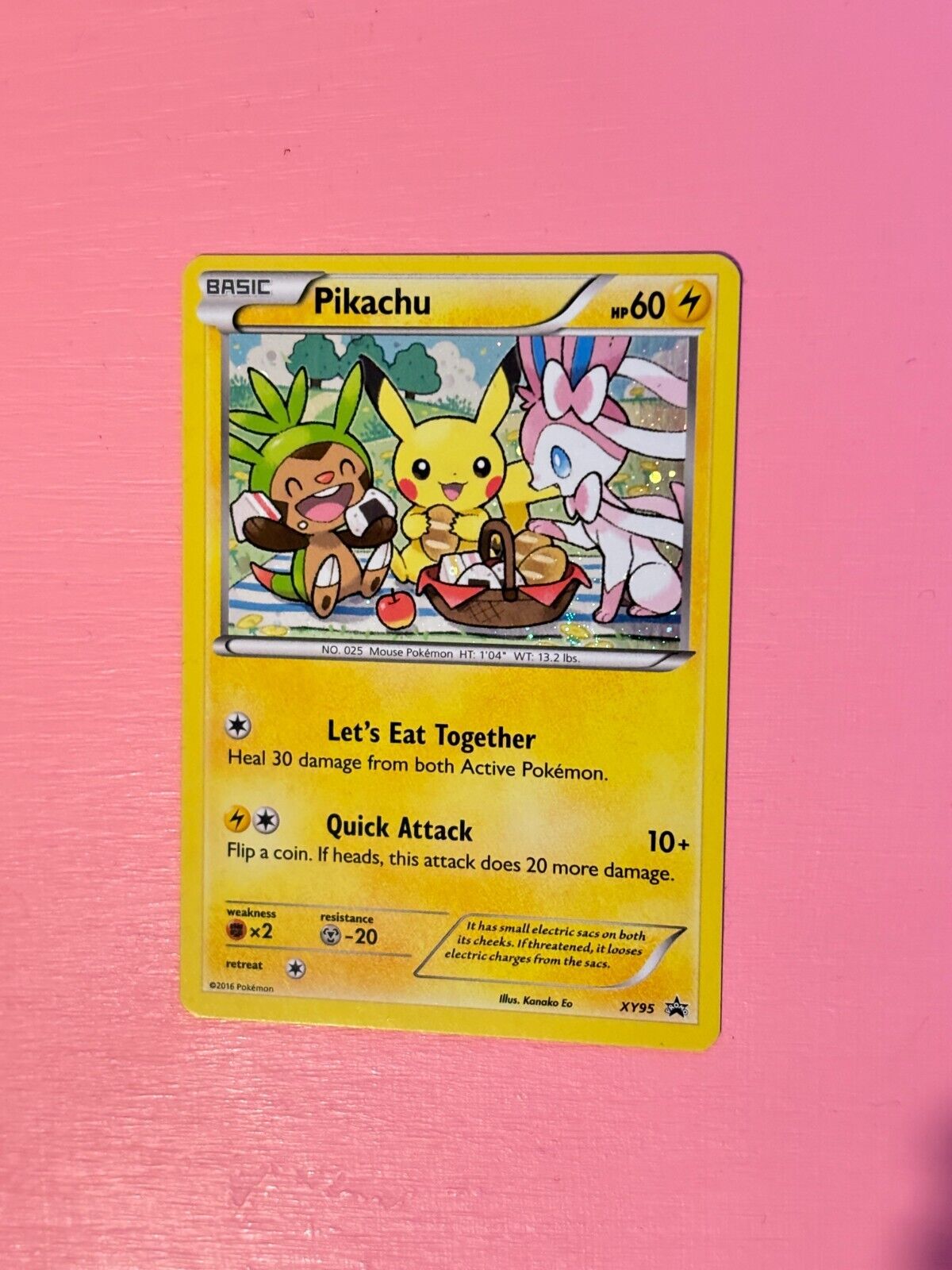 Pokemon TCG Pikachu XY95 Breakpoint Black Star Promo Card