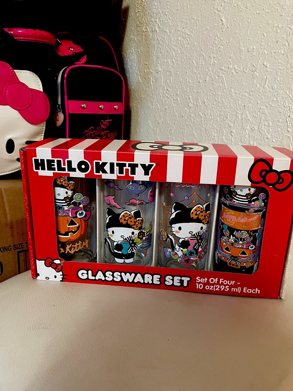 hello kitty 2023 halloween glassware set of 4