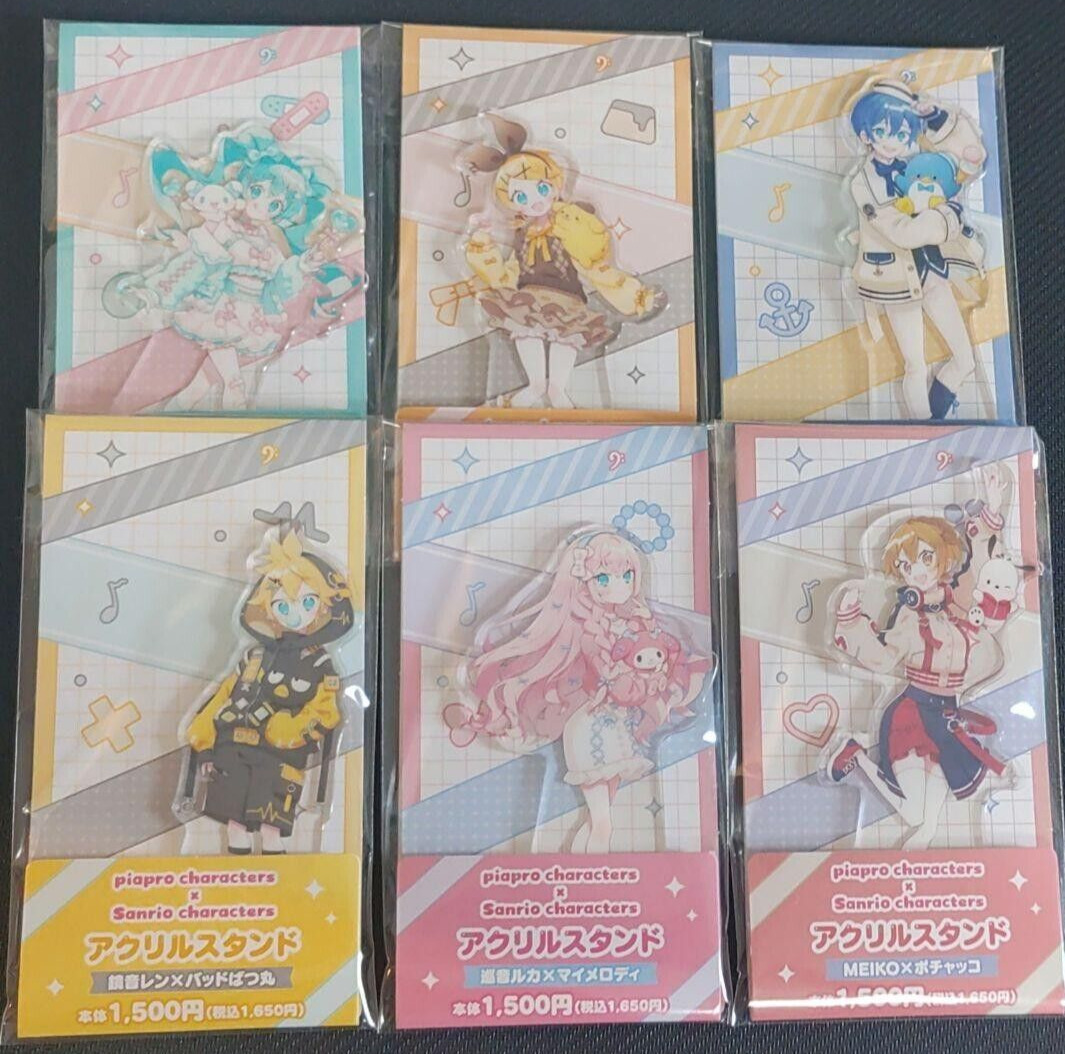 Vocaloid X SANRIO 2024 Acrylic Stand Figure Complete set of 6 from JAPAN Piapro