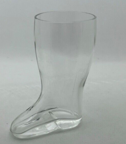 Vintage Clear Glass Boot Shot Glass 3\