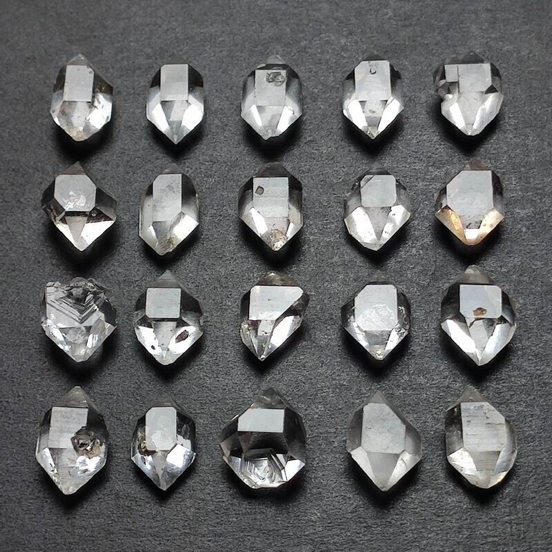 8g/20pcs 9-11mm Top Quality Natural Herkimer Diamond Quartz Crystal 3137