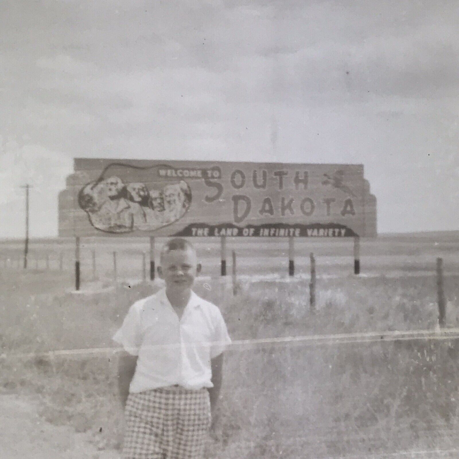 Vintage Sepia Photo Welcome To South Dakota Land Of Infinite Variety Billboard