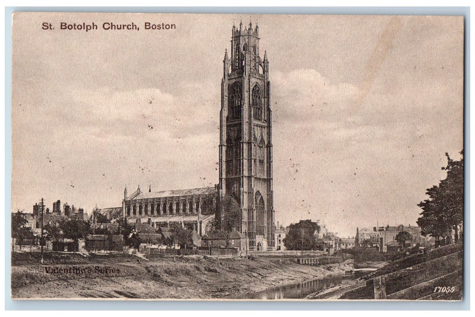 c1910's St. Botolph Church Building Tower Creek Boston Massachusetts MA Postcard