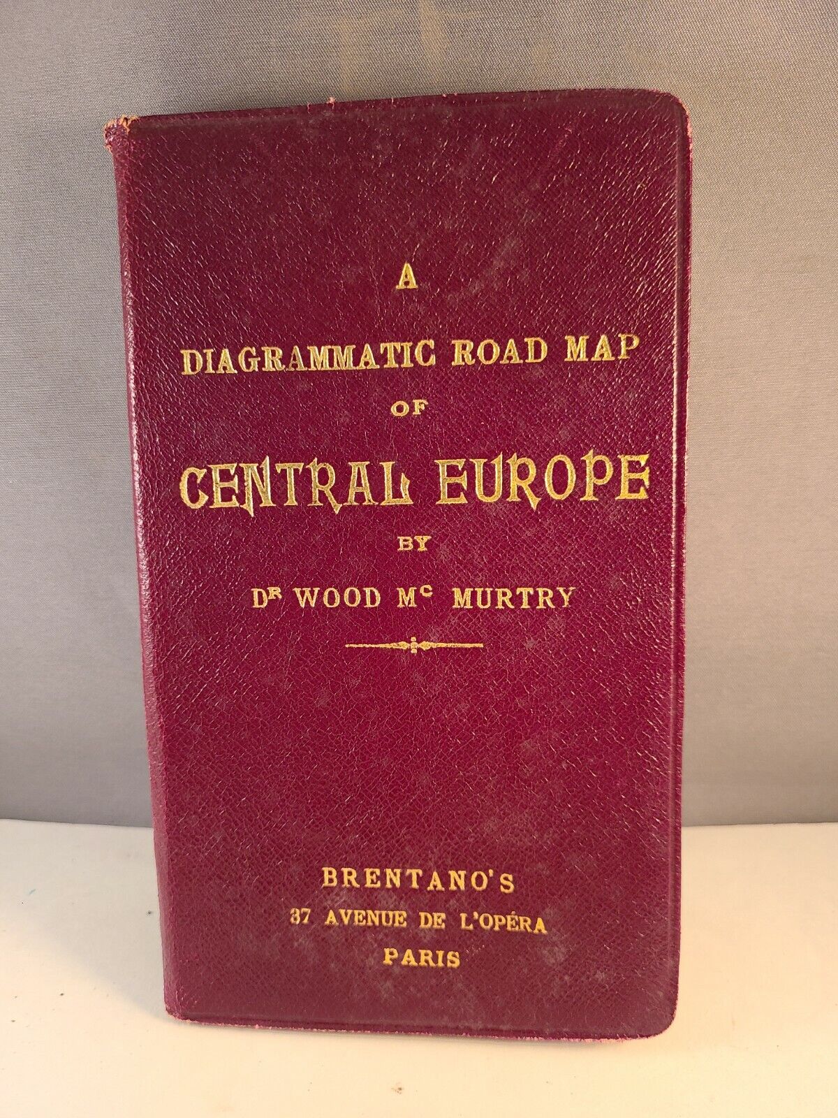 Vintage Brentano\'s  (Fold-out) Road Map Of Central Europe Dr. Wood McMurty