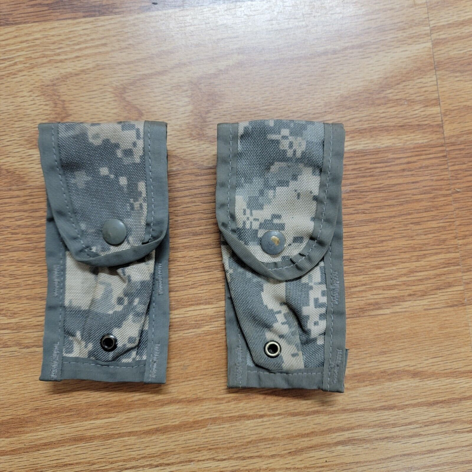 LOT OF 2 US GI Military MOLLE ACU 9mm Single Mag Pistol Magazine Pouches Sig
