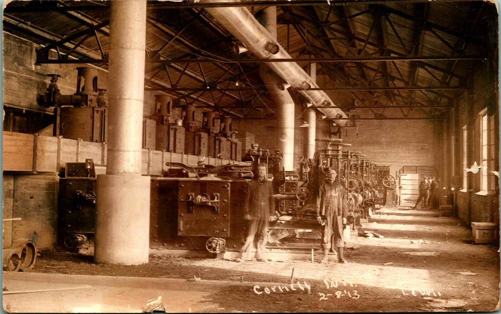 RPPC Chippewa River Dam Powerhouse Interior Cornell WI 1912 Postcard UNP D5