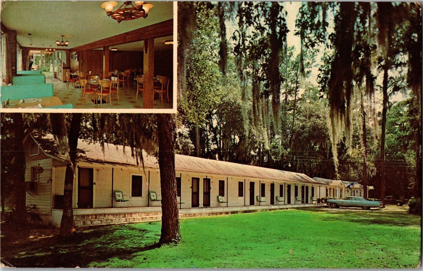 Riverside Motel and Restaurant, Yemassee, SC c1966 Vintage Postcard K35