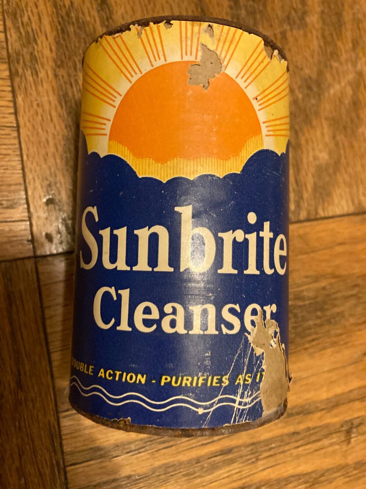 Vintage, Old, Sunbright Cleanser,13 oz. Can, FULL & Unopened, Paper Label