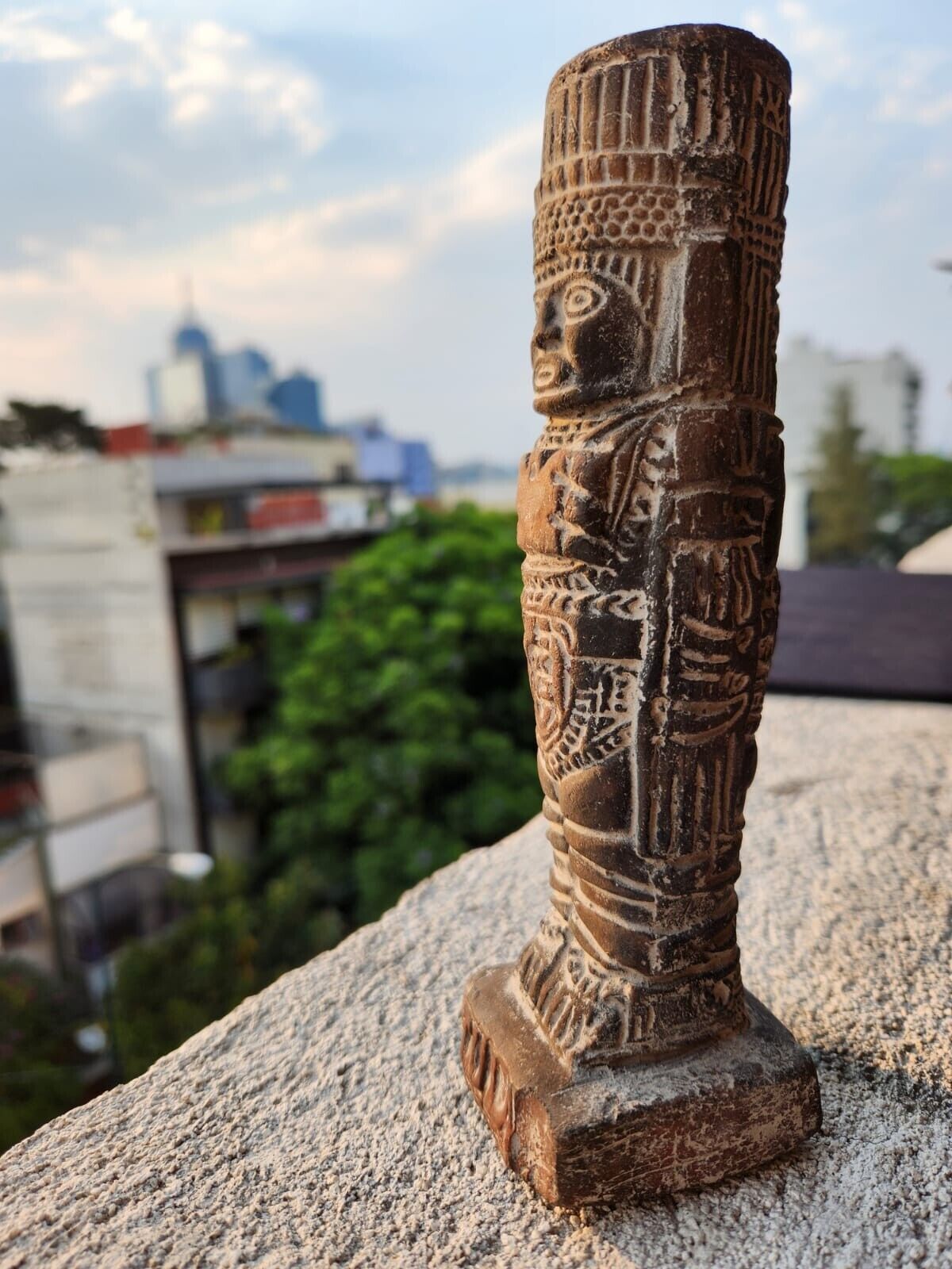 Pre Columbian Toltec Clay Figure 21cm Tula Mexican Aztec Maya Ritual God Mexico