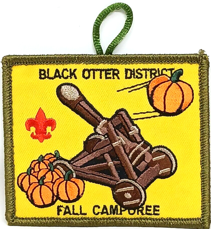 BSA  Fall Camporee Patch Black Otter District NEW Boy Scouts #D4-B8
