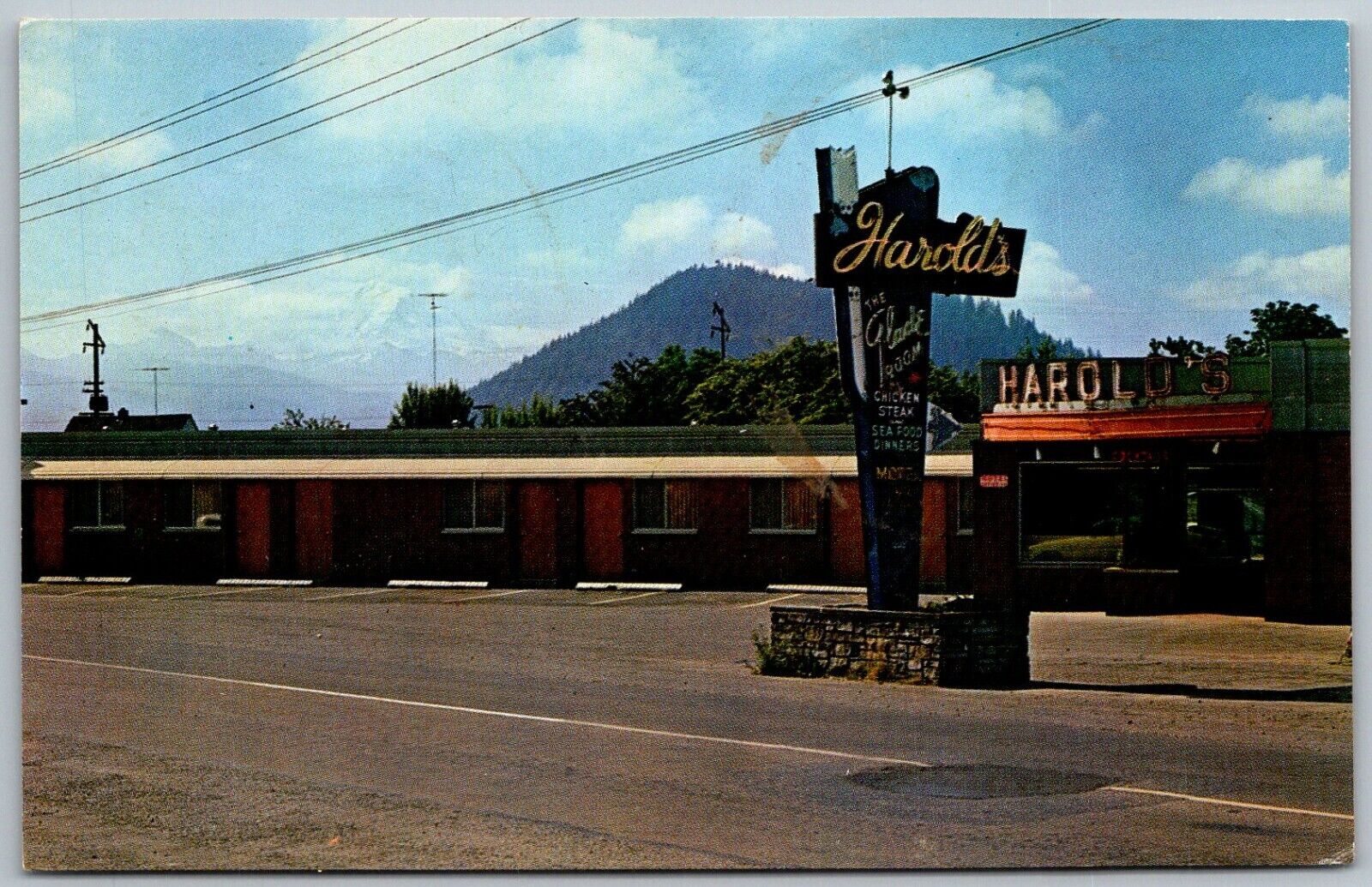 Enumclaw Washington 1960s Postcard Harold's Motel