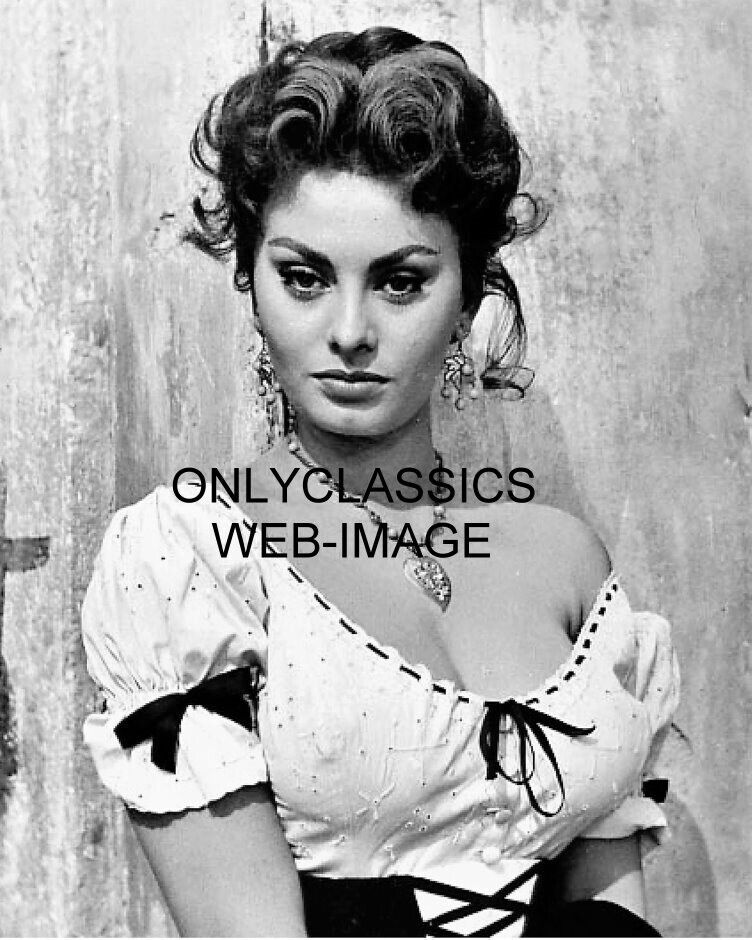 1955 SEXY BUSTY BEAUTY SOPHIA LOREN 8X10 PHOTO ITALIAN ACTRESS PINUP CHEESECAKE