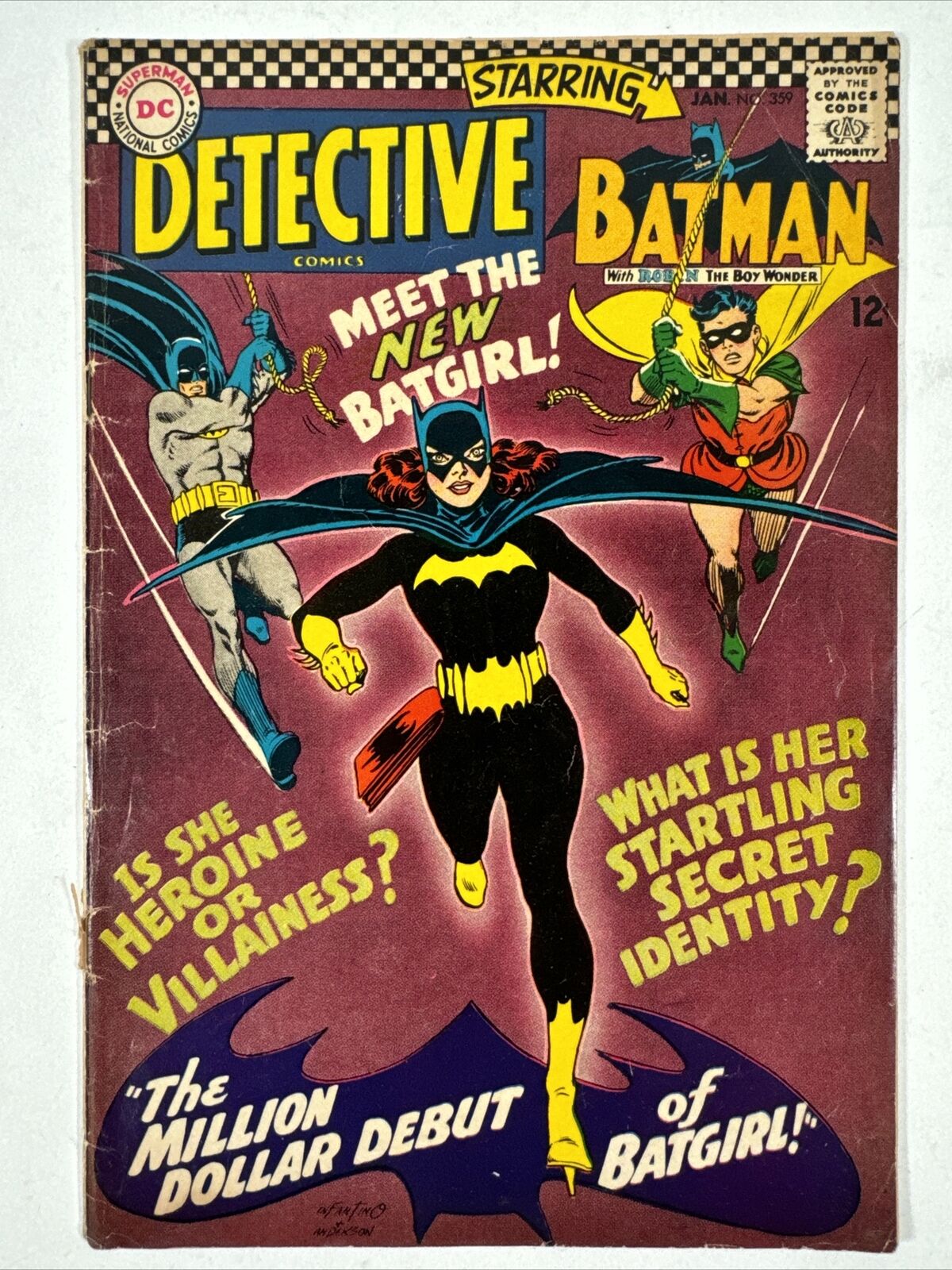 VINTAGE  1/1967 BATMAN DETECTIVE COMICS #359 1st App. NEW BATGIRL Barbara Gordon