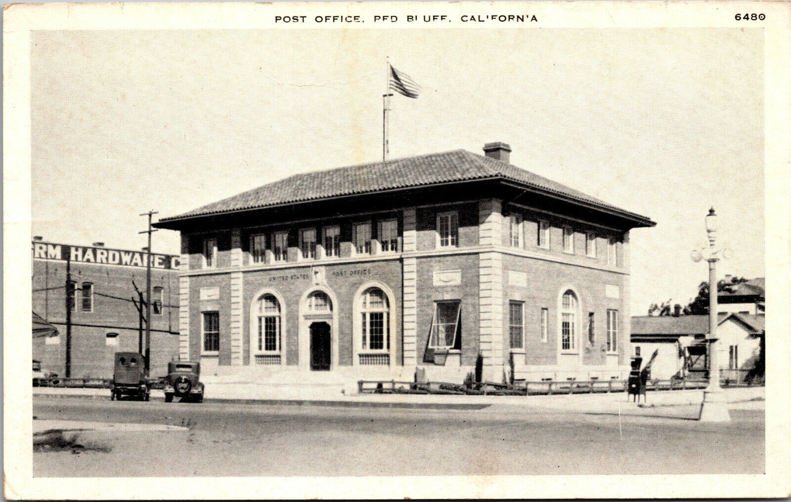 Vtg 1920s Post Office Red Bluff California CA Postcard