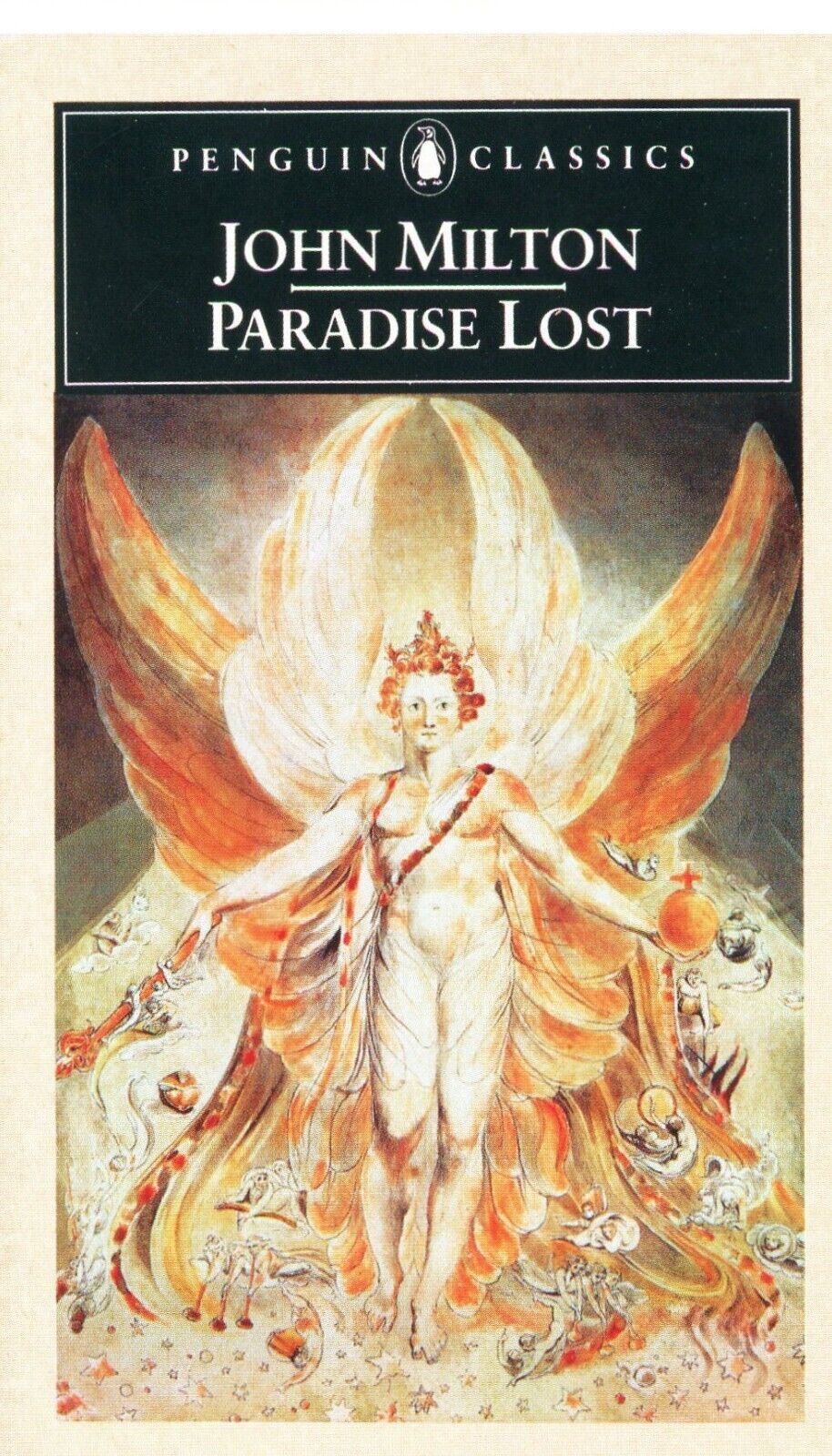 Paradise Lost by John Milton, Book Cover Art --POSTCARD