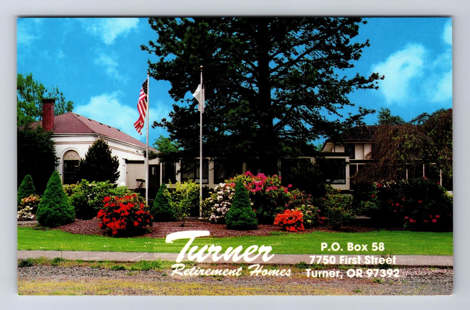 Turner OR-Oregon, Turner Retirement Homes, Antique Souvenir Vintage Postcard