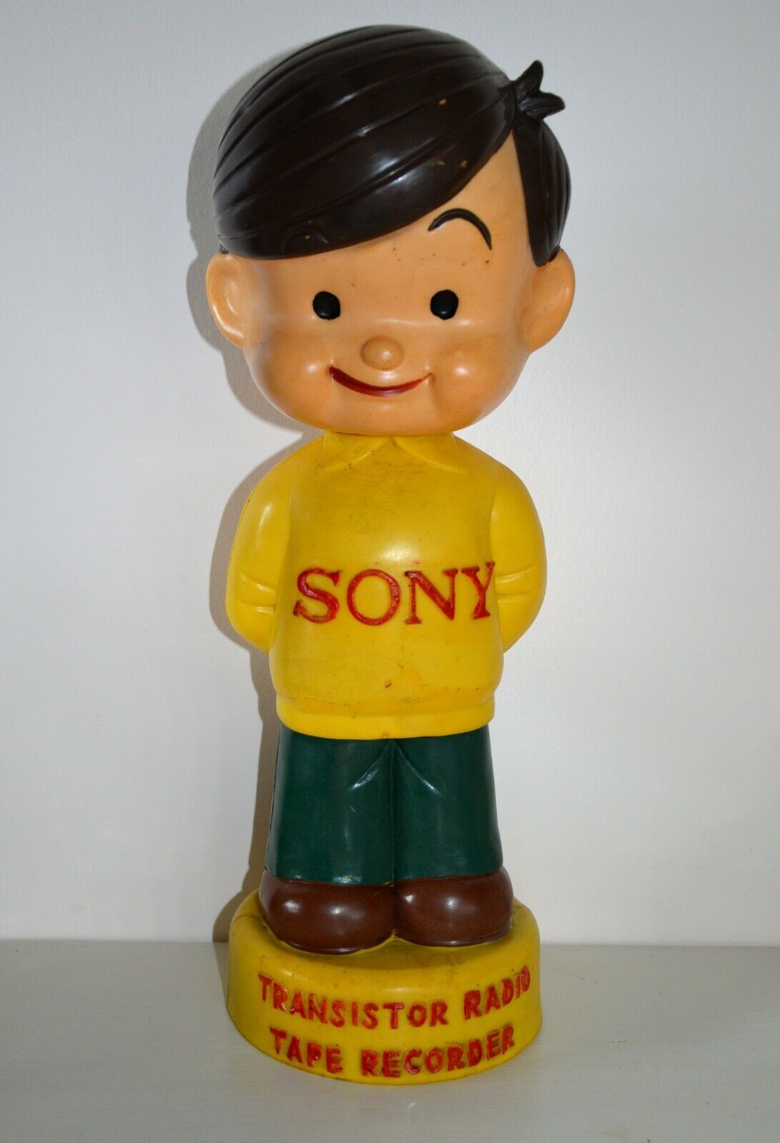Bonhomme SONY BOY Publicitaire Transistor radio Tape 1963 Japan Atchan cartoon