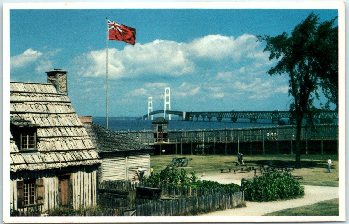 Postcard - Fort Michilimackinac - Mackinaw City, Michigan