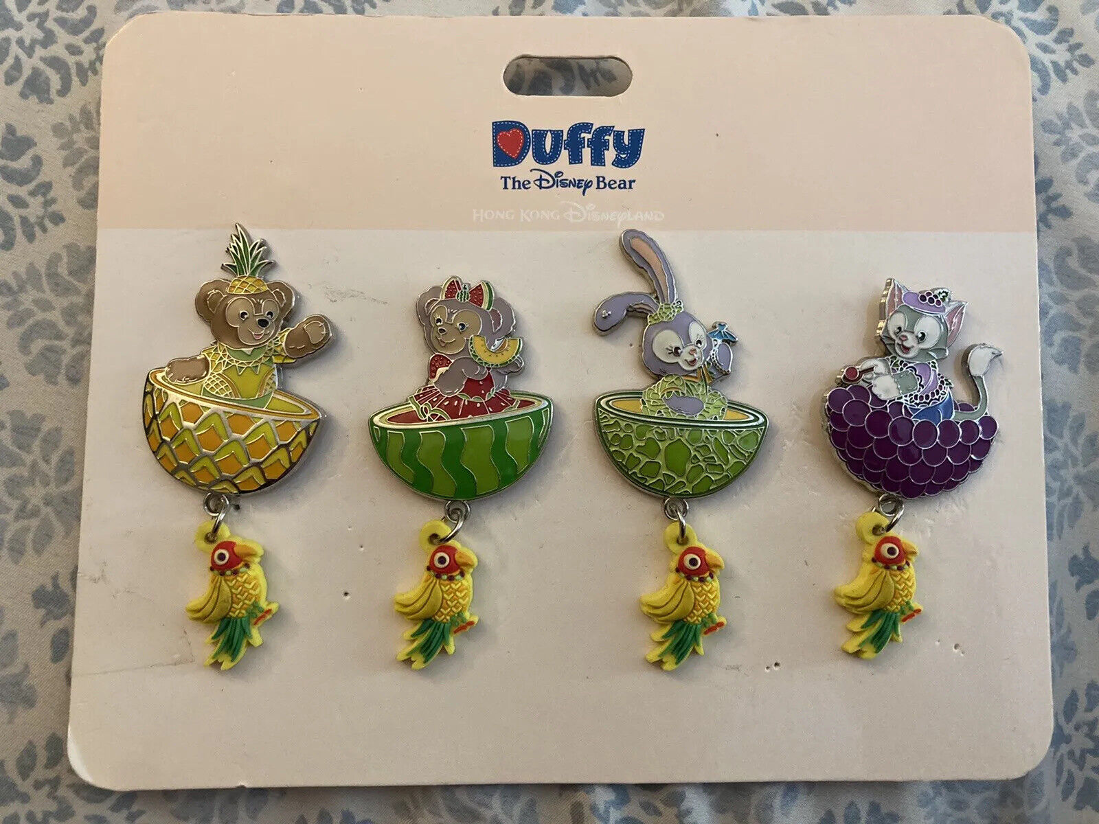 Duffy & Friends Hong Kong Disneyland Fruity Summer Fruit Cups HTF Pin Set