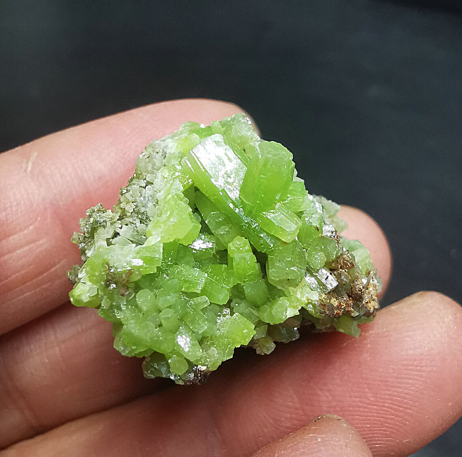 22g Top Quality Natural Green Pyromorphite Quartz Mineral Specimen China Guilin