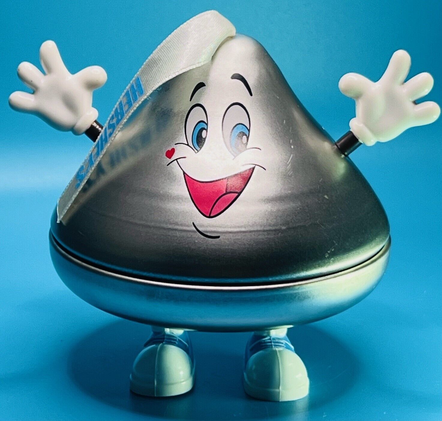 1995 Hershey\'s Kiss Figure Character Candy Container Tin Poseable Cute Kisses