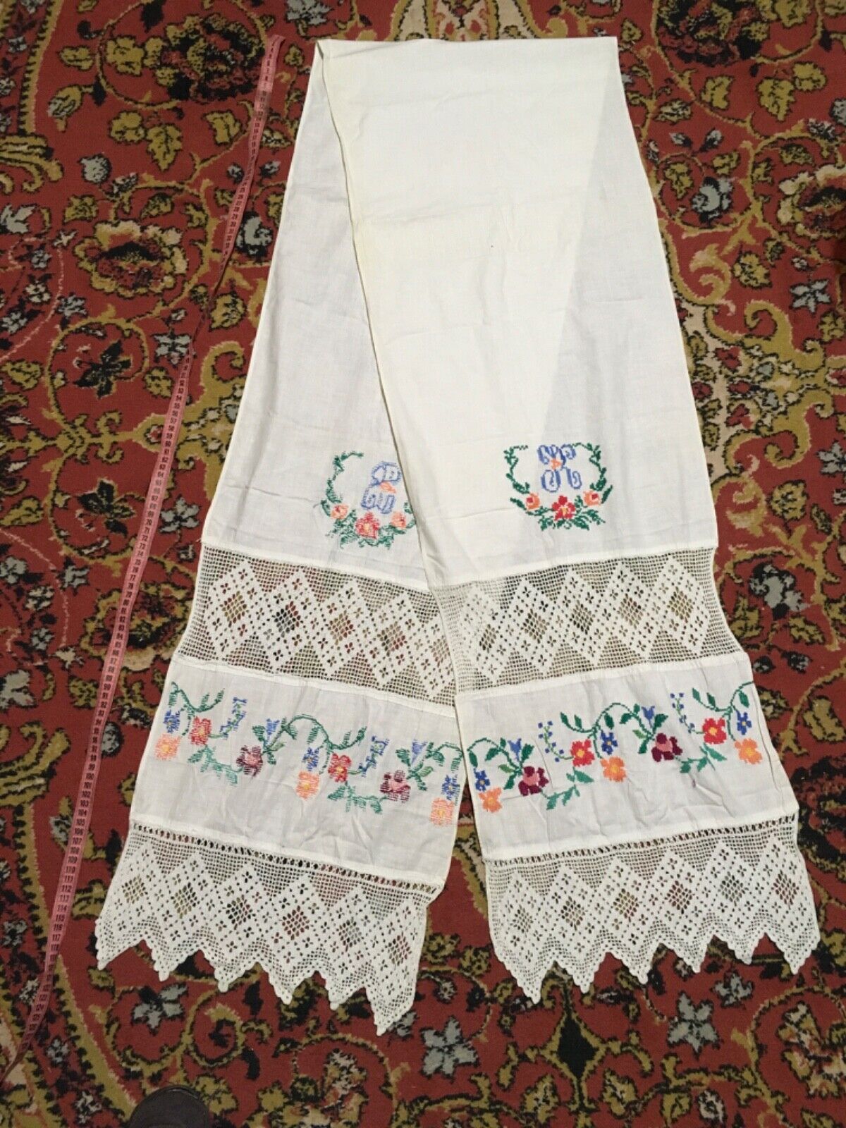 Rare antique UKRAINIAN RUSHNYK RUSHNIK UKRAINE  Old Hand Embroidery Towel