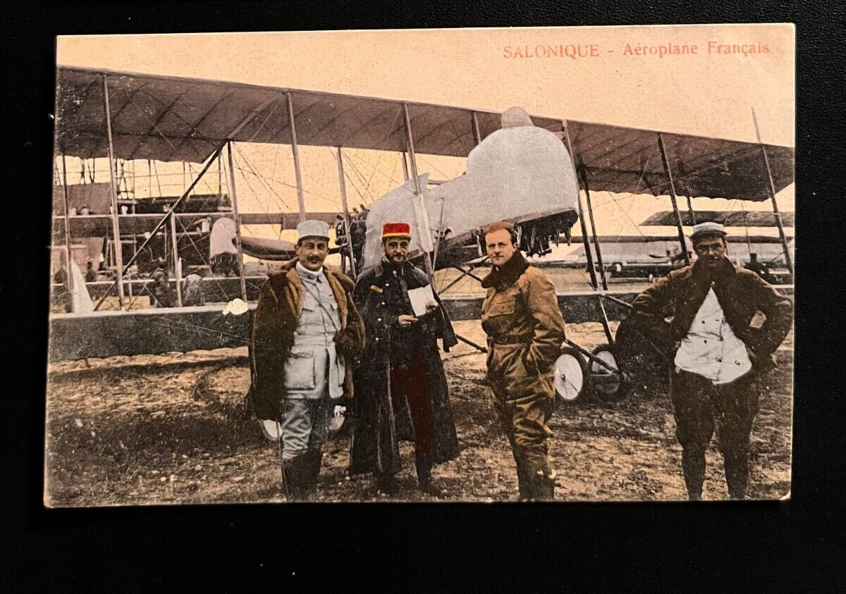 Mint WWI Greece Aviation Postcard Salonica German Aircraft Plane 2