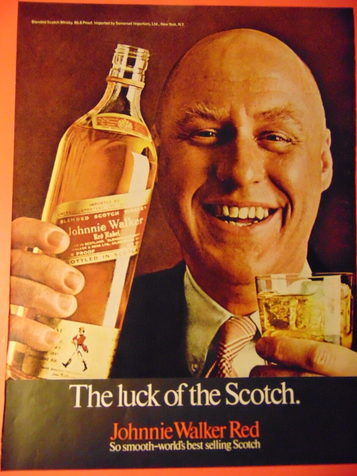 1969 Johnnie Walker Red Luck of The Scotch vintage print ad