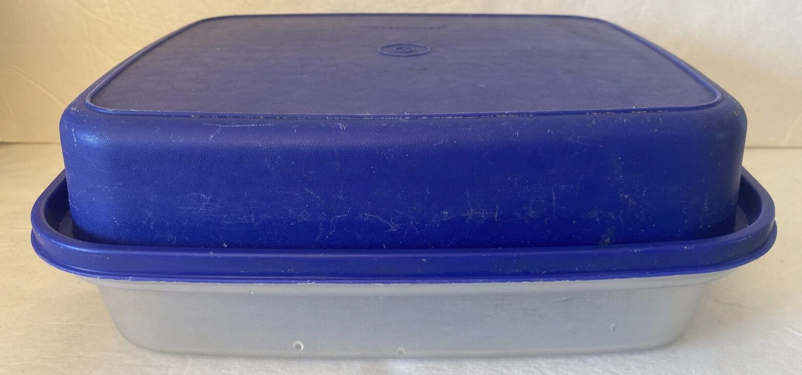 Bold n Blue TUPPERWARE Large SEASON SERVE Meat Marinade Container #1295 & #1294
