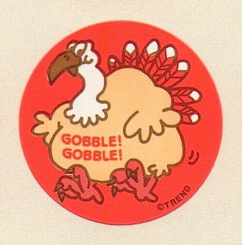 1980s Trend Scratch And Sniff Glossy Turkey Spice Stinky Stickers Gobble Single