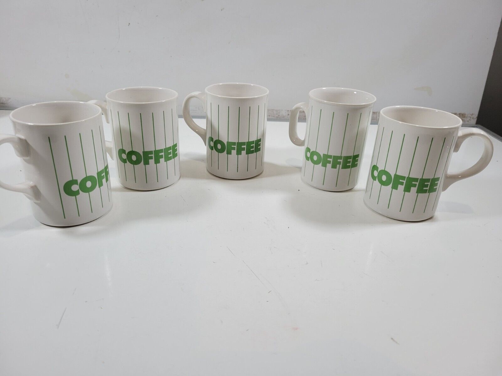 Rare 1970's/80s Vintage Hornsea Pottery England 5 Coffee Mugs Cup - Some chips