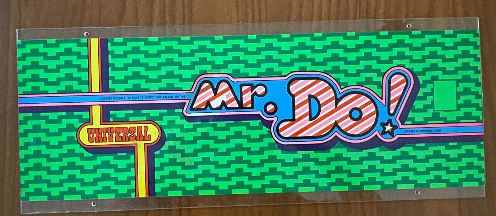 Vintage Original Mr. Do Video Game Marquee Arcade Sign 1980's Maze Japan Retro