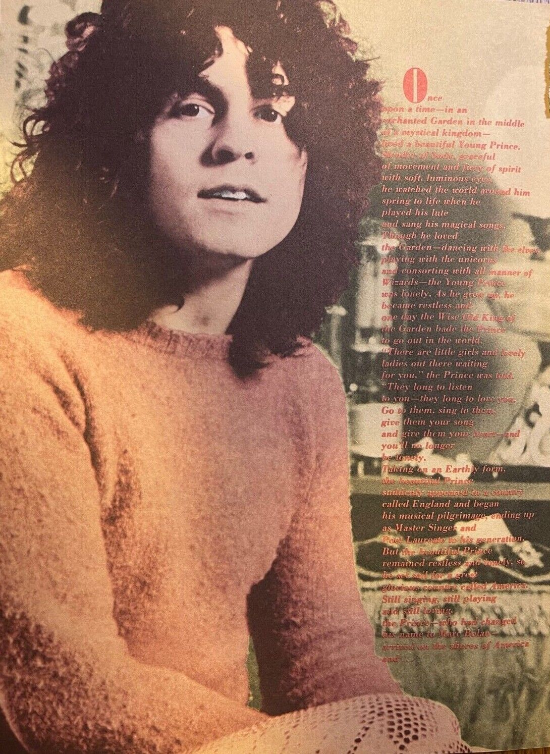 1972 Vintage Illustration Marc Bolan T-Rex